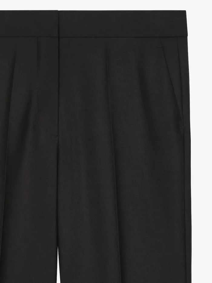 Givenchy Flare Tailored Pants In Wool And Mohair Black Women Pants and Shorts