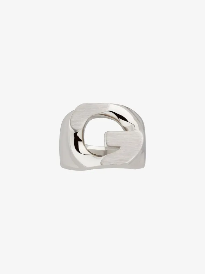 Givenchy G Chain Ring In Metal Silvery Men Jewelry