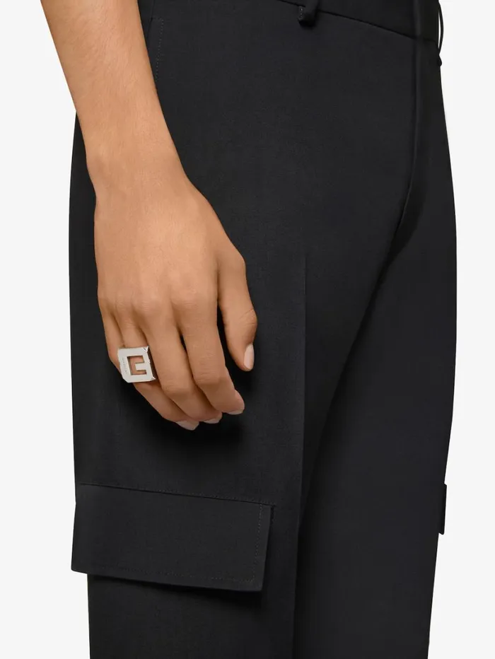 Givenchy G Cube Ring In Metal Silvery Men Jewelry Givenchy G Cube Ring In Metal Silvery Men Jewelry