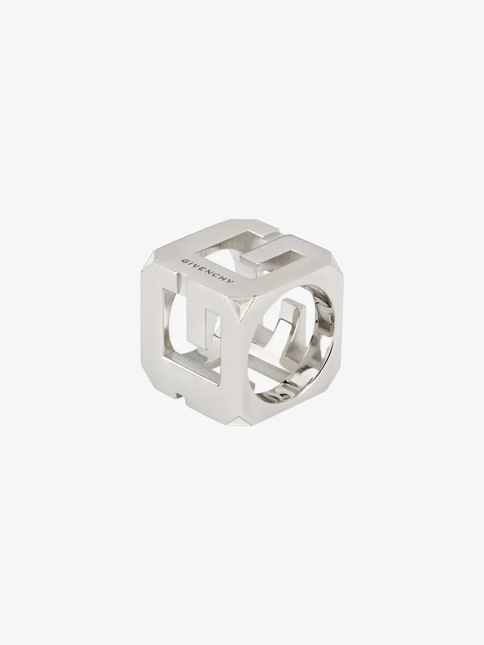 Givenchy G Cube Ring In Metal Silvery Men Jewelry Givenchy G Cube Ring In Metal Silvery Men Jewelry