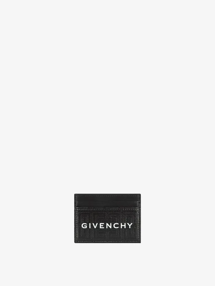 Givenchy GCut Card Holder In 4G Coated Canvas And Leather Black Women Wallets and Card Holders Givenchy GCut Card Holder In 4G Coated Canvas And Leather Black Women Wallets and Card Holders