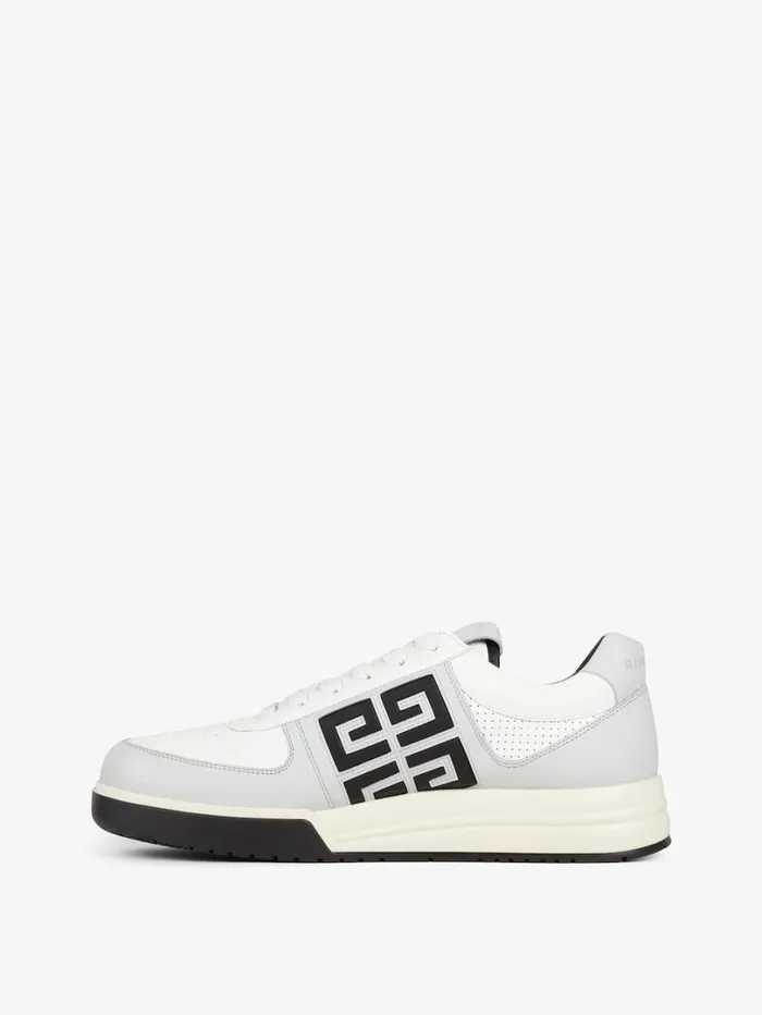 Givenchy G4 Sneakers In Leather And Perforated Leather Greyblack Men Sneakers Givenchy G4 Sneakers In Leather And Perforated Leather Greyblack Men Sneakers