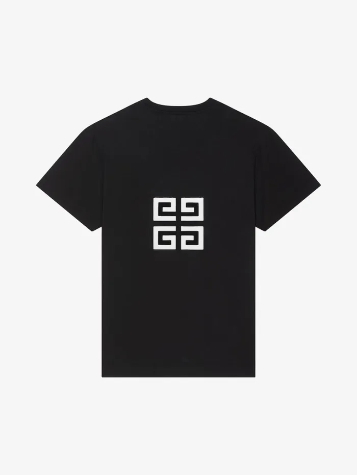 Givenchy GIVENCHY 4G Slim Fit Tshirt In Cotton Black Men TShirts
