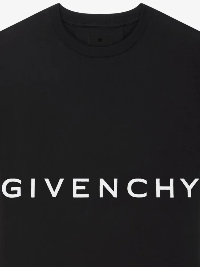 Givenchy GIVENCHY 4G Slim Fit Tshirt In Cotton Black Men TShirts