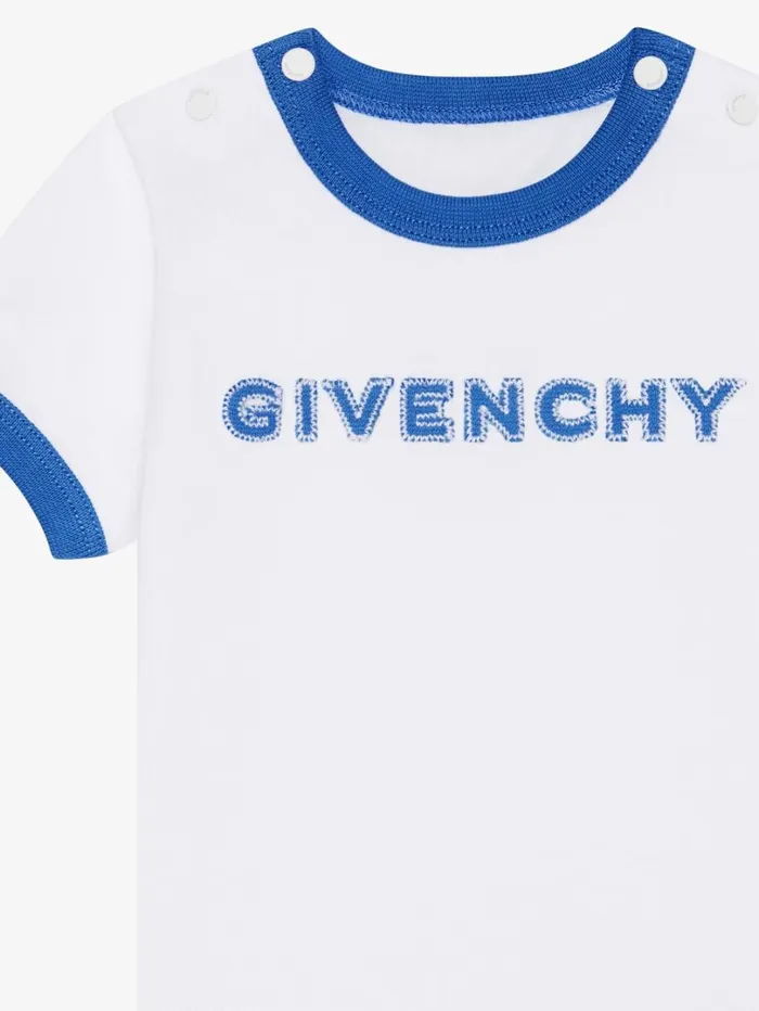 Givenchy GIVENCHY 4G Tshirt And Shorts In Cotton Gift Set Blue WomenMen Baby 1 Month To 3 Years
