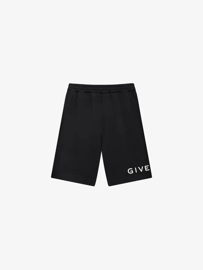 Givenchy GIVENCHY Archetype Bermuda Shorts In Fleece Black Men Pants and Shorts