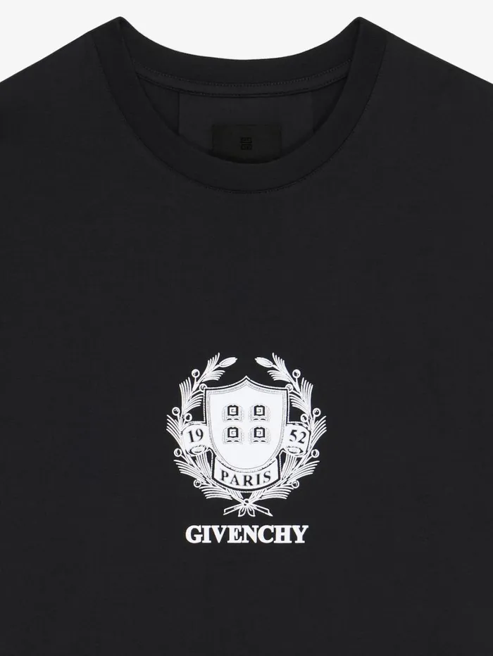 Givenchy GIVENCHY Crest Tshirt In Cotton Black Men TShirts Givenchy GIVENCHY Crest Tshirt In Cotton Black Men TShirts