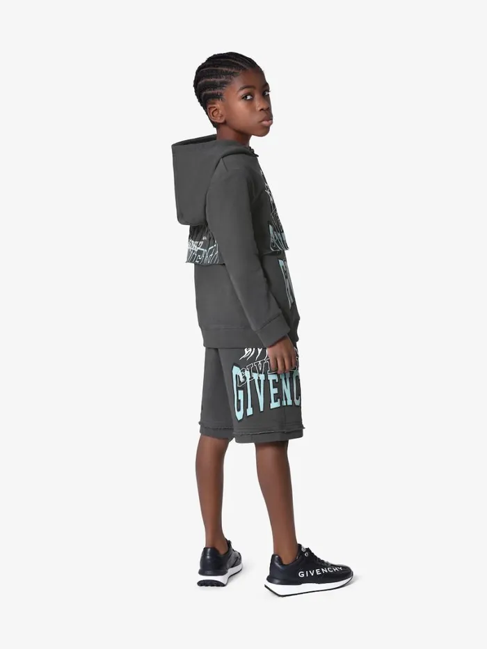 Givenchy GIVENCHY Hoodie In Fleece Grey Blue Men Boy 4 To 12 Years