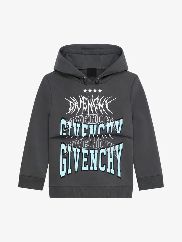 Givenchy GIVENCHY Hoodie In Fleece Grey Blue Men Boy 4 To 12 Years