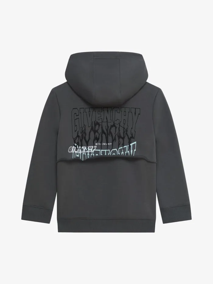 Givenchy GIVENCHY Hoodie In Fleece Grey Blue Men Boy 4 To 12 Years