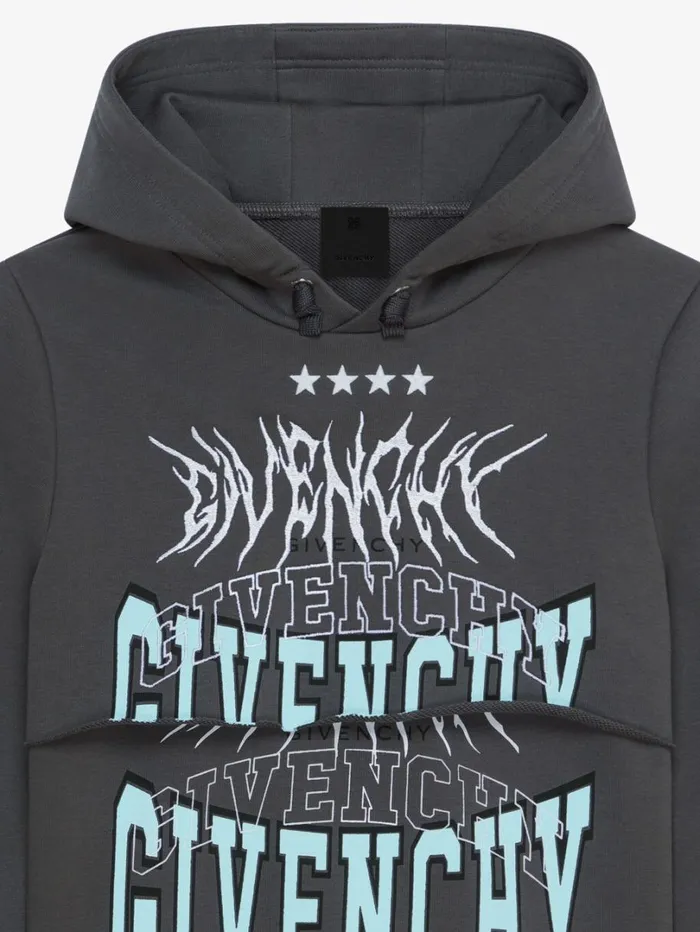 Givenchy GIVENCHY Hoodie In Fleece Grey Blue Men Boy 4 To 12 Years