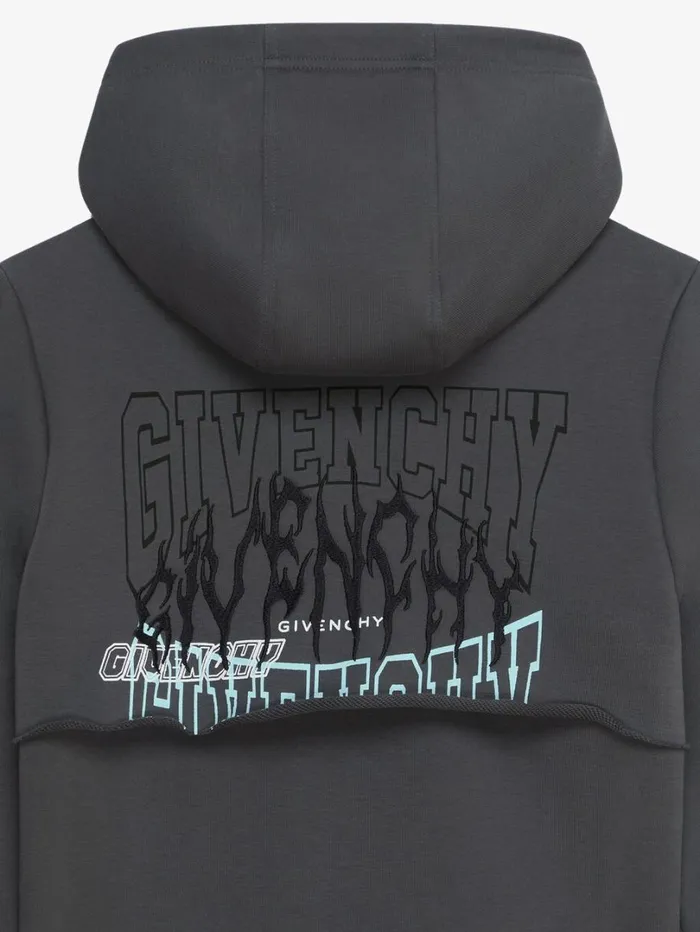 Givenchy GIVENCHY Hoodie In Fleece Grey Blue Men Boy 4 To 12 Years