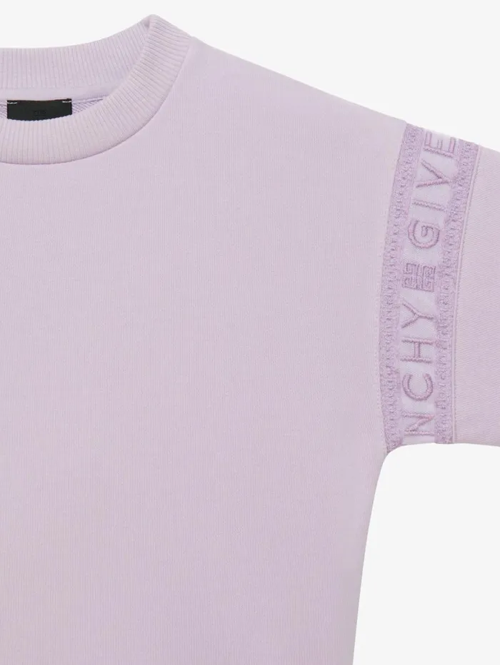 Givenchy Hoodie In Fleece With GIVENCHY Bands Lilac Women Girl 4 To 12 Years Givenchy Hoodie In Fleece With GIVENCHY Bands Lilac Women Girl 4 To 12 Years
