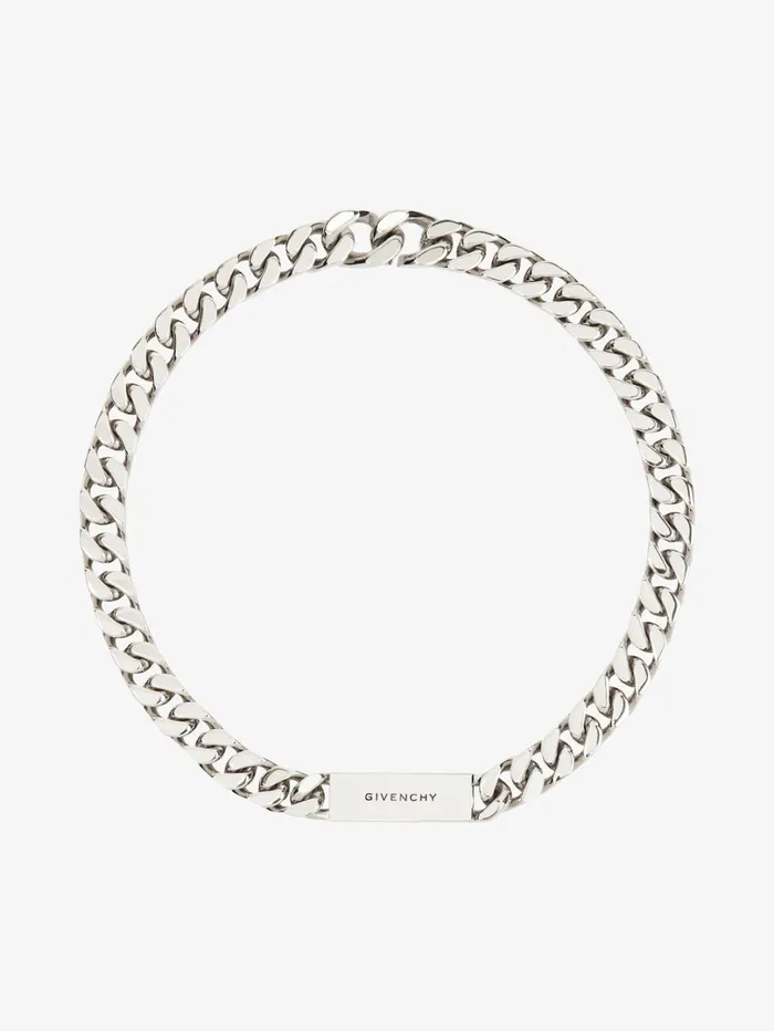 Givenchy ID Necklace In Metal Silvery Men Jewelry