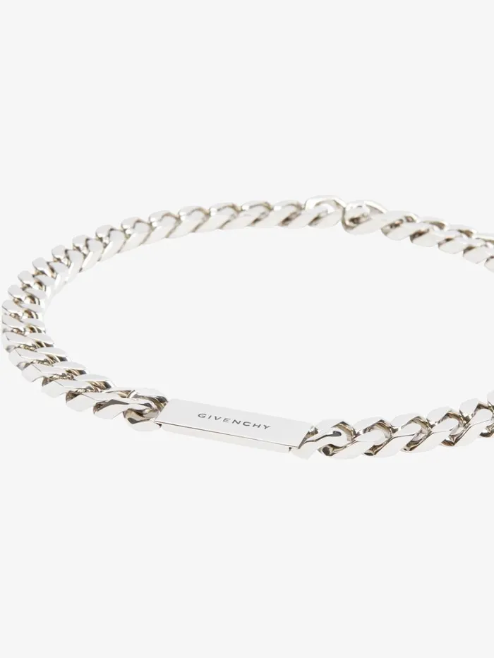 Givenchy ID Necklace In Metal Silvery Men Jewelry Givenchy ID Necklace In Metal Silvery Men Jewelry