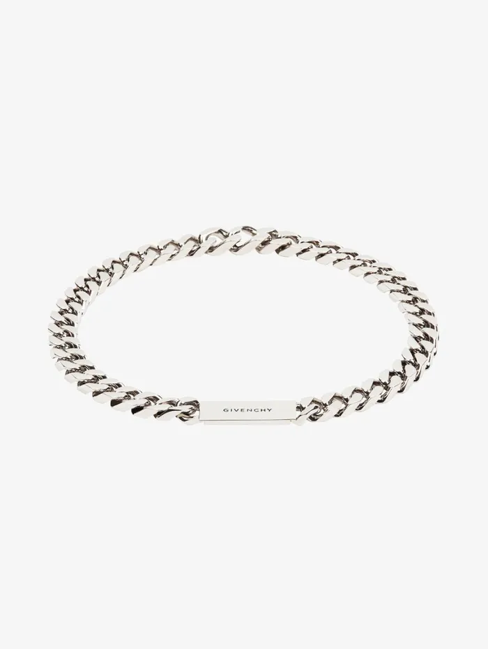 Givenchy ID Necklace In Metal Silvery Men Jewelry Givenchy ID Necklace In Metal Silvery Men Jewelry