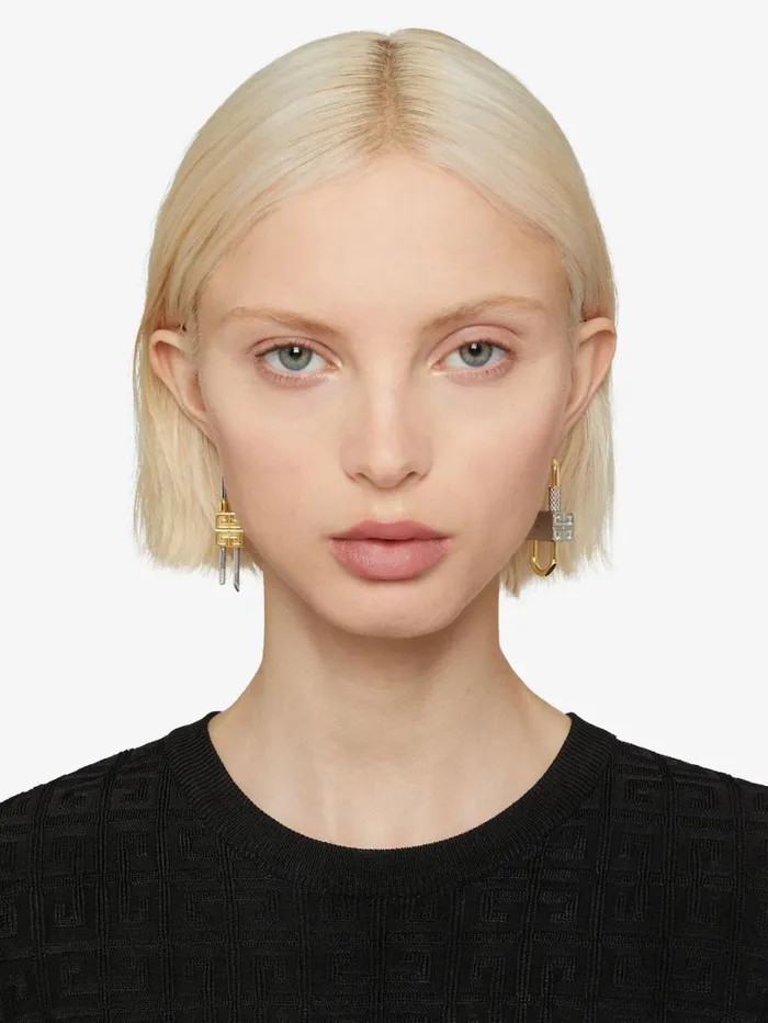 Givenchy Lock Asymmetrical Earrings In Metal Goldensilvery WomenMen Jewelry Givenchy Lock Asymmetrical Earrings In Metal Goldensilvery WomenMen Jewelry