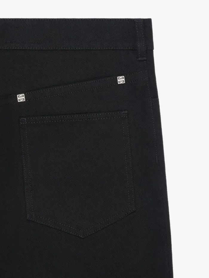 Givenchy Low Crotch Wide Jeans In Denim Black Men Pants and Shorts