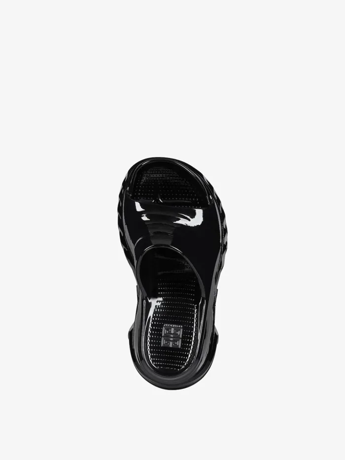 Givenchy Marshmallow Wedge Sandals In Rubber Black Women Shark Lock Givenchy Marshmallow Wedge Sandals In Rubber Black Women Shark Lock