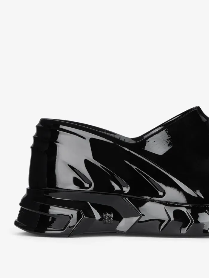Givenchy Marshmallow Wedge Sandals In Rubber Black Women Shark Lock Givenchy Marshmallow Wedge Sandals In Rubber Black Women Shark Lock