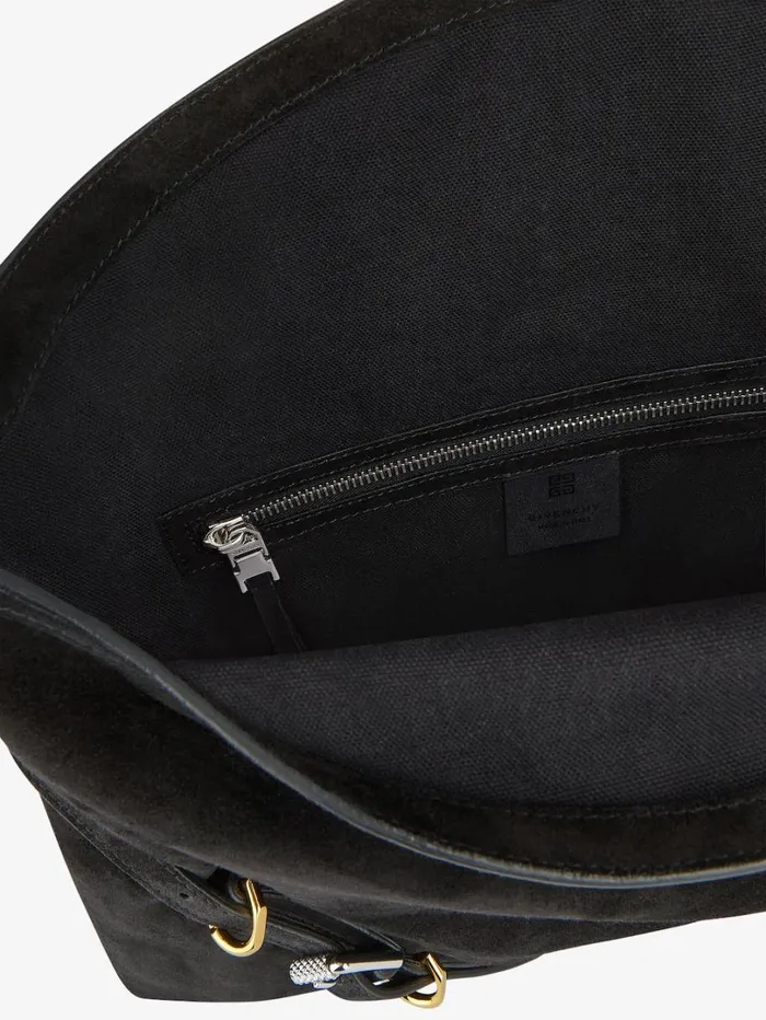Givenchy Medium Voyou Bag In Suede Black Women Crossbody Bags Givenchy Medium Voyou Bag In Suede Black Women Crossbody Bags