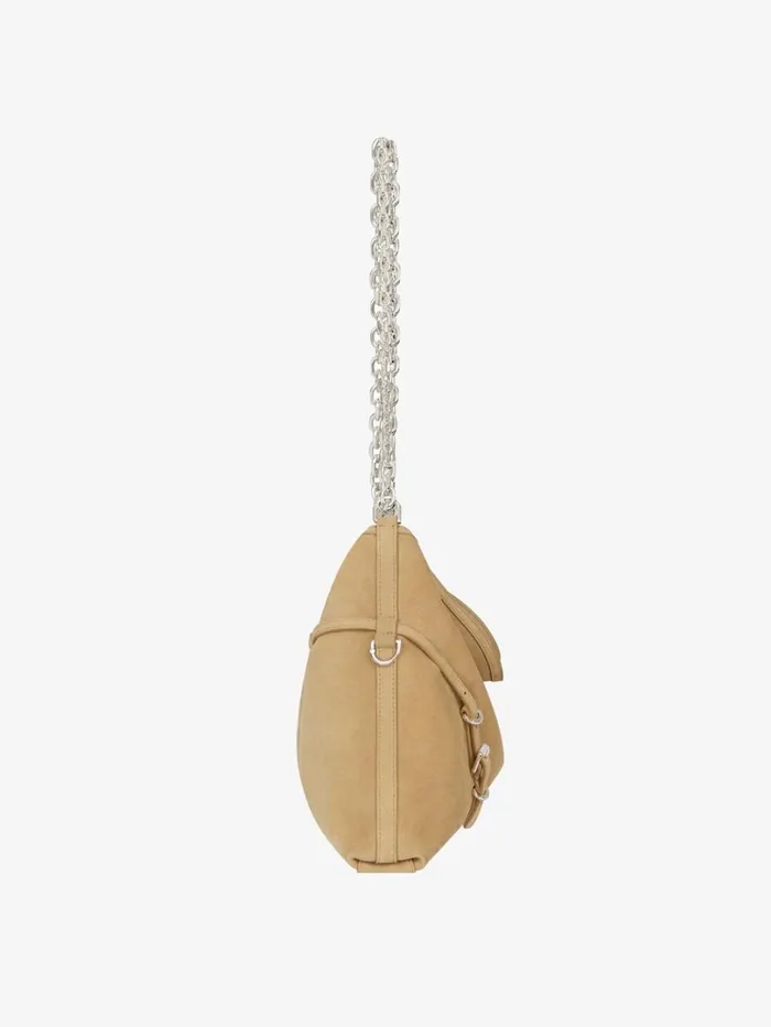 Givenchy Medium Voyou Chain Bag In Suede Hazel Women Shoulder Bags Givenchy Medium Voyou Chain Bag In Suede Hazel Women Shoulder Bags