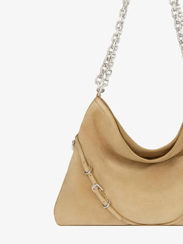 Givenchy Medium Voyou Chain Bag In Suede Hazel Women Shoulder Bags Givenchy Medium Voyou Chain Bag In Suede Hazel Women Shoulder Bags