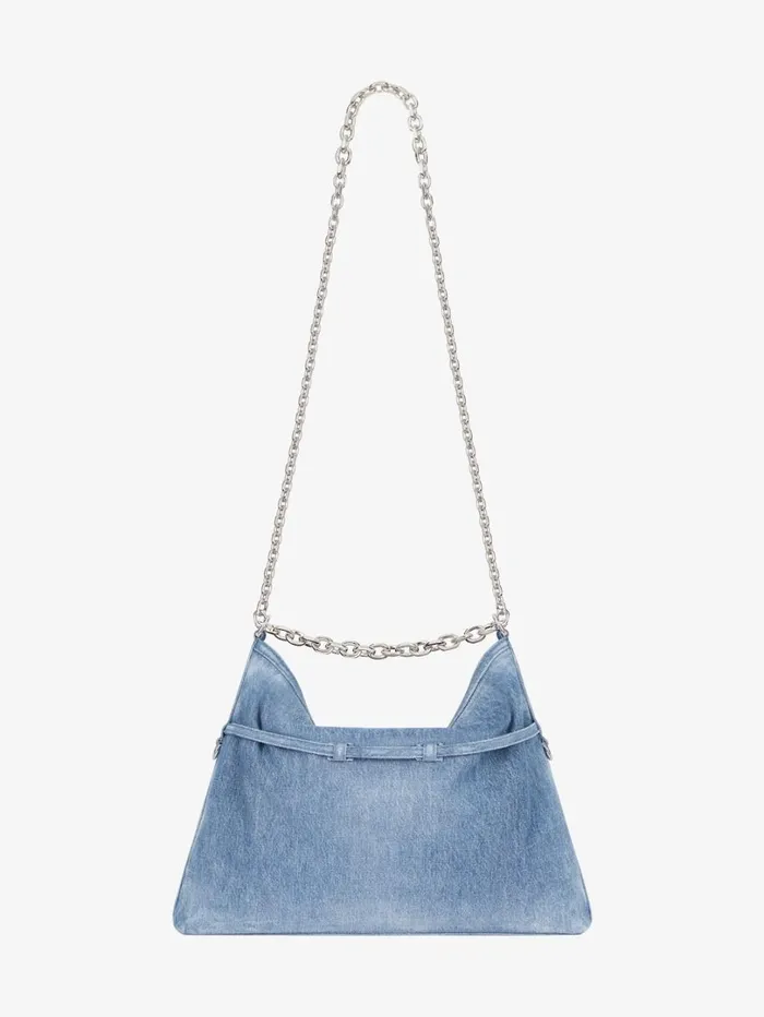 Givenchy Medium Voyou Chain Bag In Washed Denim Medium Blue Women Shoulder Bags Givenchy Medium Voyou Chain Bag In Washed Denim Medium Blue Women Shoulder Bags
