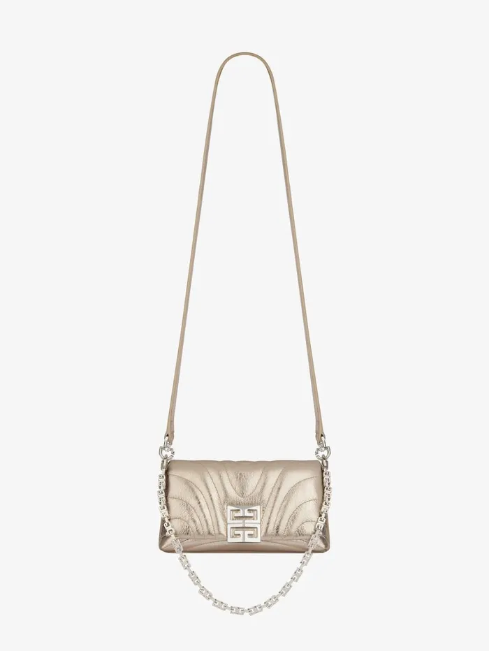 Givenchy Micro 4G Soft Bag In Laminated Leather Dusty Golden Women Shoulder Bags Givenchy Micro 4G Soft Bag In Laminated Leather Dusty Golden Women Shoulder Bags