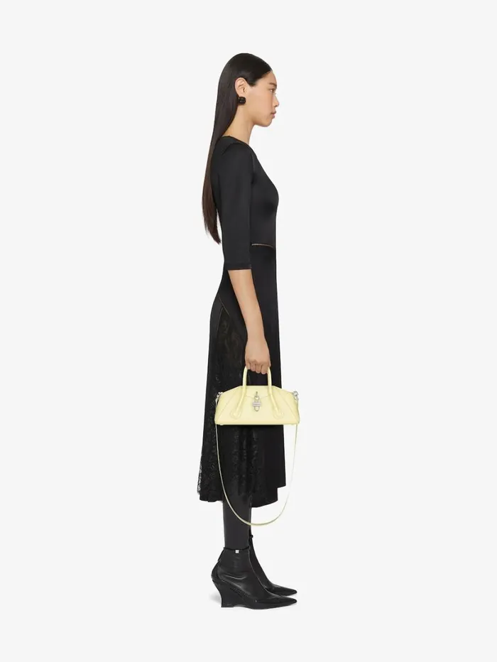 Givenchy Mini Antigona Stretch Bag In Box Leather Soft Yellow Women Crossbody Bags Givenchy Mini Antigona Stretch Bag In Box Leather Soft Yellow Women Crossbody Bags
