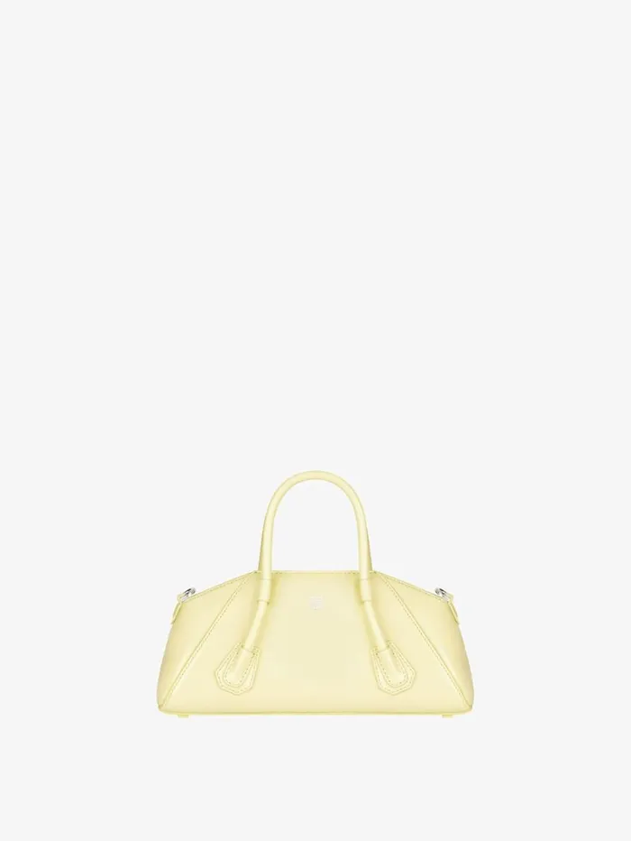 Givenchy Mini Antigona Stretch Bag In Box Leather Soft Yellow Women Crossbody Bags Givenchy Mini Antigona Stretch Bag In Box Leather Soft Yellow Women Crossbody Bags