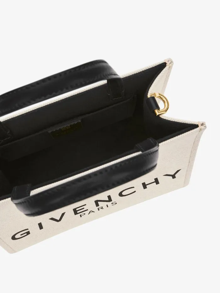 Givenchy Mini GTote Shopping Bag In Canvas Beigeblack Women Crossbody Bags Givenchy Mini GTote Shopping Bag In Canvas Beigeblack Women Crossbody Bags