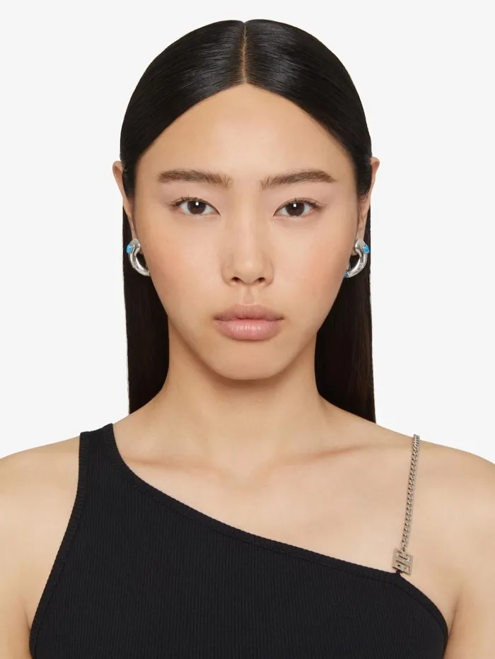 Givenchy Organic Earrings In Metal And Resin Turquoise Women Jewelry Givenchy Organic Earrings In Metal And Resin Turquoise Women Jewelry