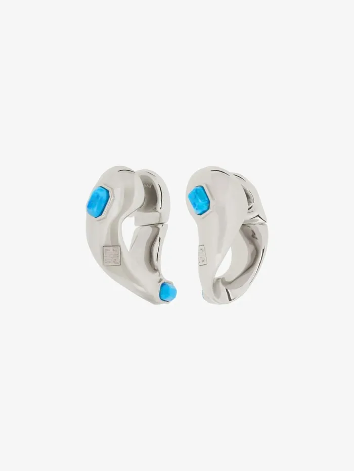 Givenchy Organic Earrings In Metal And Resin Turquoise Women Jewelry Givenchy Organic Earrings In Metal And Resin Turquoise Women Jewelry