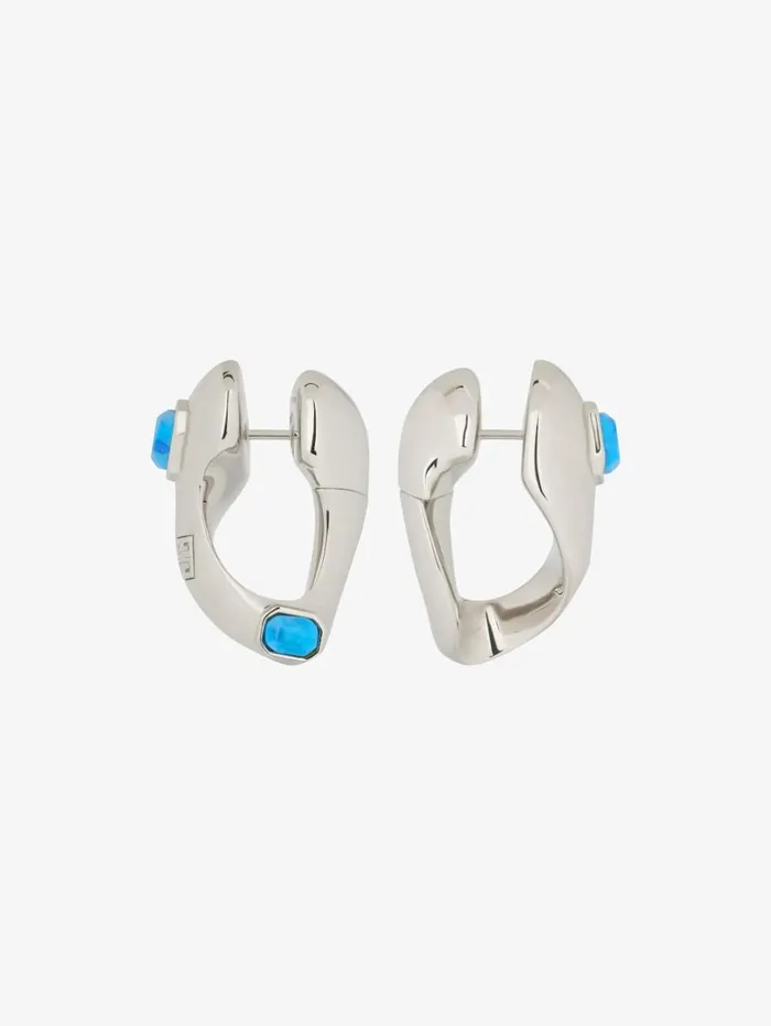 Givenchy Organic Earrings In Metal And Resin Turquoise Women Jewelry Givenchy Organic Earrings In Metal And Resin Turquoise Women Jewelry