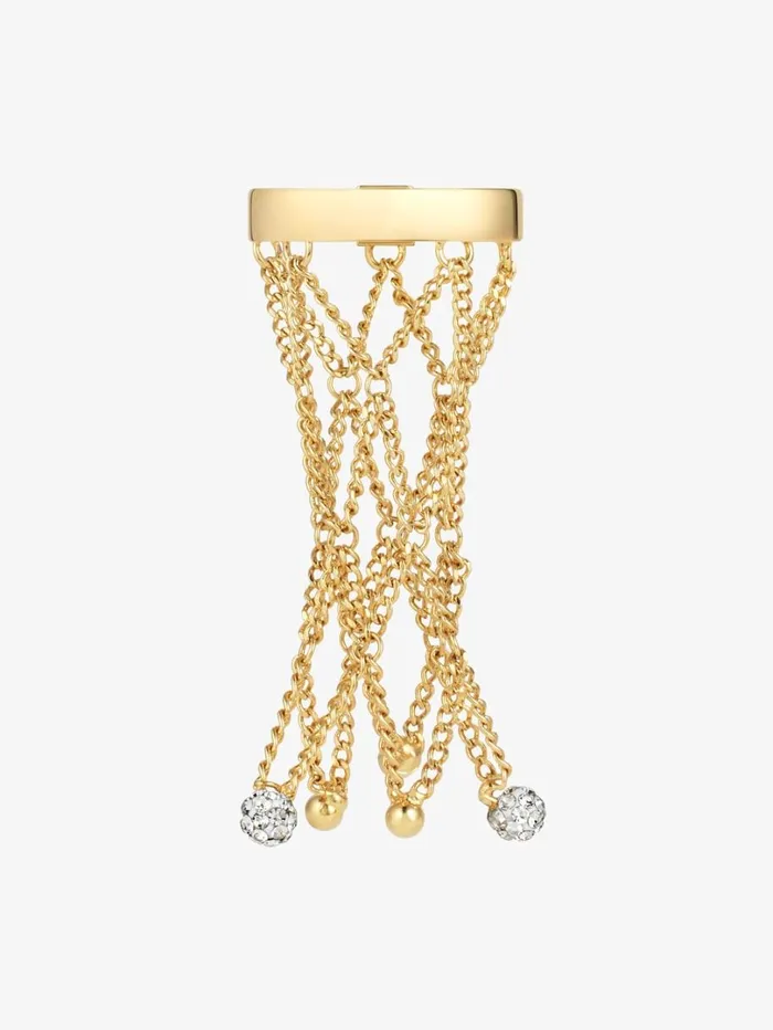 Givenchy Pearling Ring In Metal With Pearls And Crystals Golden Yellow Women Jewelry Givenchy Pearling Ring In Metal With Pearls And Crystals Golden Yellow Women Jewelry