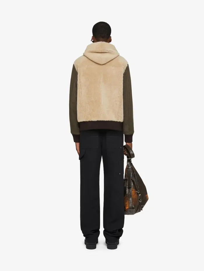 Givenchy Reversible Varsity Jacket In Leather And Shearling Brownbeige Men Outerwear and Blousons