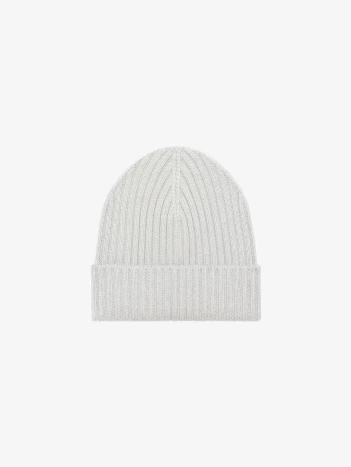 Givenchy Ribbed Beanie In Wool And Cashmere With 4G Detail Light Grey Men Beanies and Caps Givenchy Ribbed Beanie In Wool And Cashmere With 4G Detail Light Grey Men Beanies and Caps