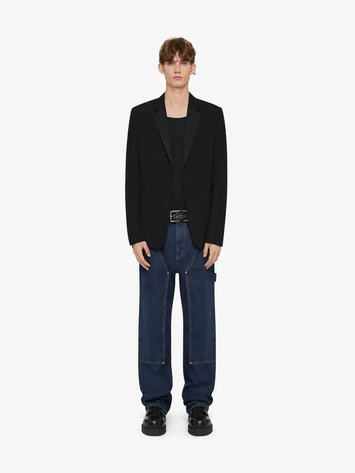 Givenchy Slim Fit Jacket In Wool With 4G Detail Black Men Coats and Jackets