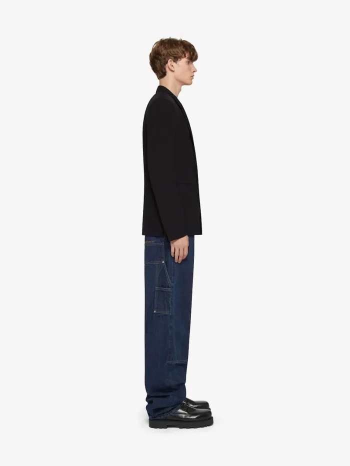 Givenchy Slim Fit Jacket In Wool With 4G Detail Black Men Coats and Jackets