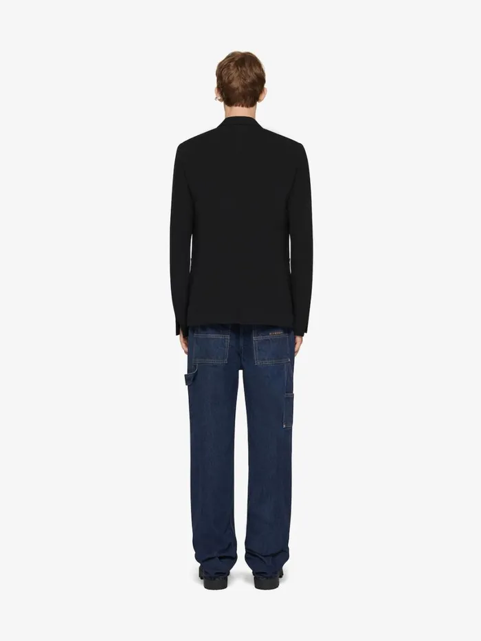 Givenchy Slim Fit Jacket In Wool With 4G Detail Black Men Coats and Jackets
