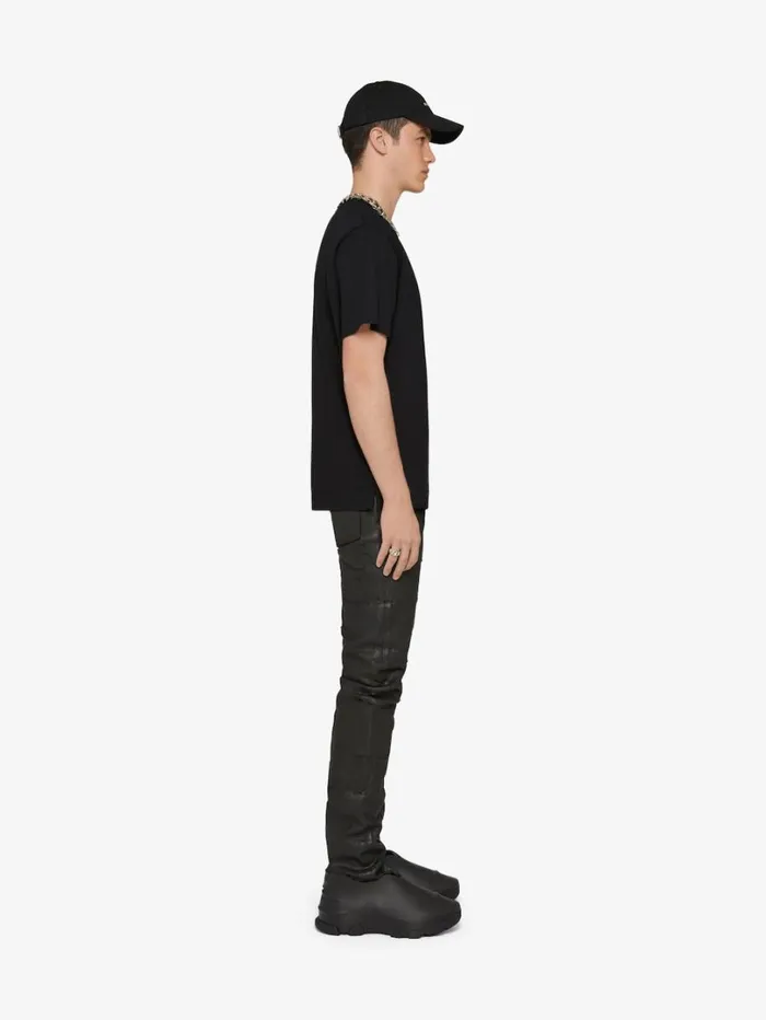 Givenchy Slim Fit Tshirt In Cotton With 4G Detail Black Men TShirts