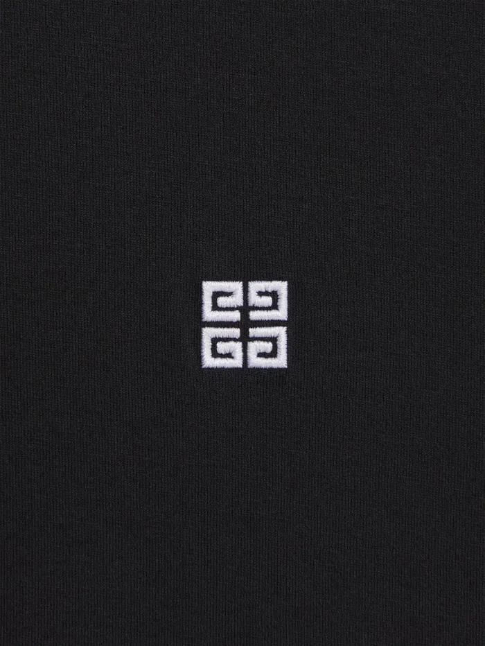 Givenchy Slim Fit Tshirt In Cotton With 4G Detail Black Men TShirts