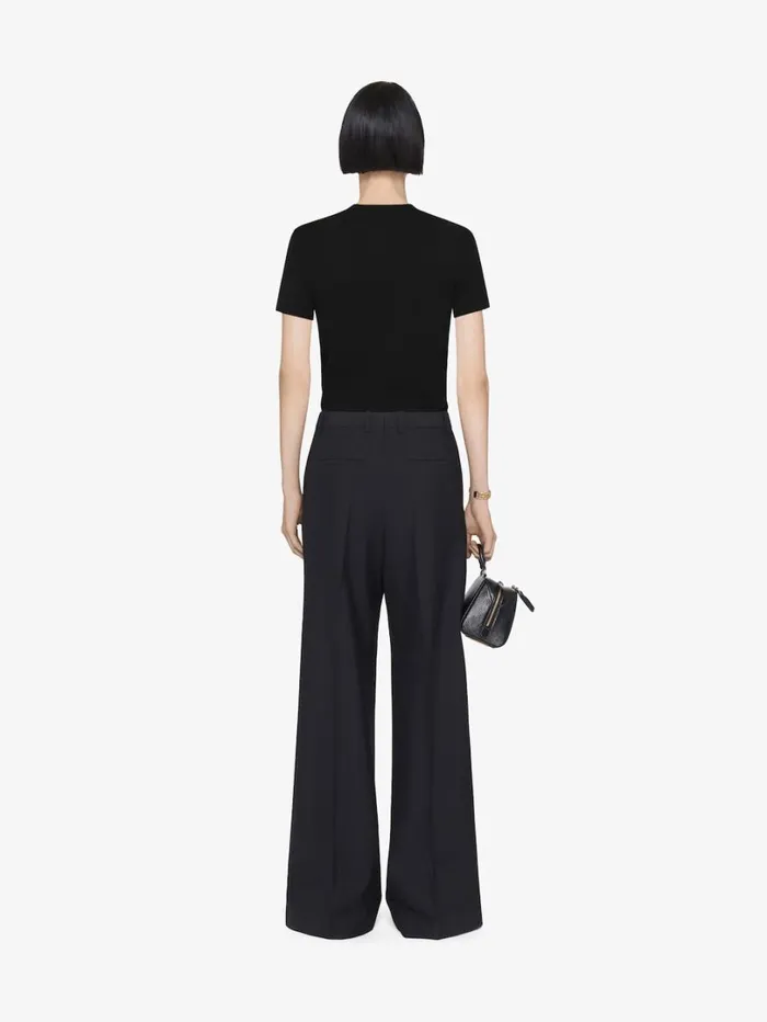 Givenchy Slim Fit Tshirt In Cotton With 4G Detail Blackwhite Women TShirts