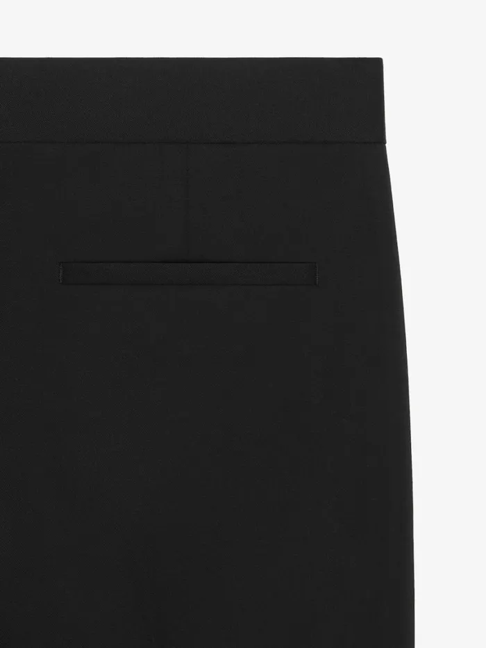 Givenchy Slim Fit Tailored Pants In Wool With Satin Details Black Men Pants and Shorts