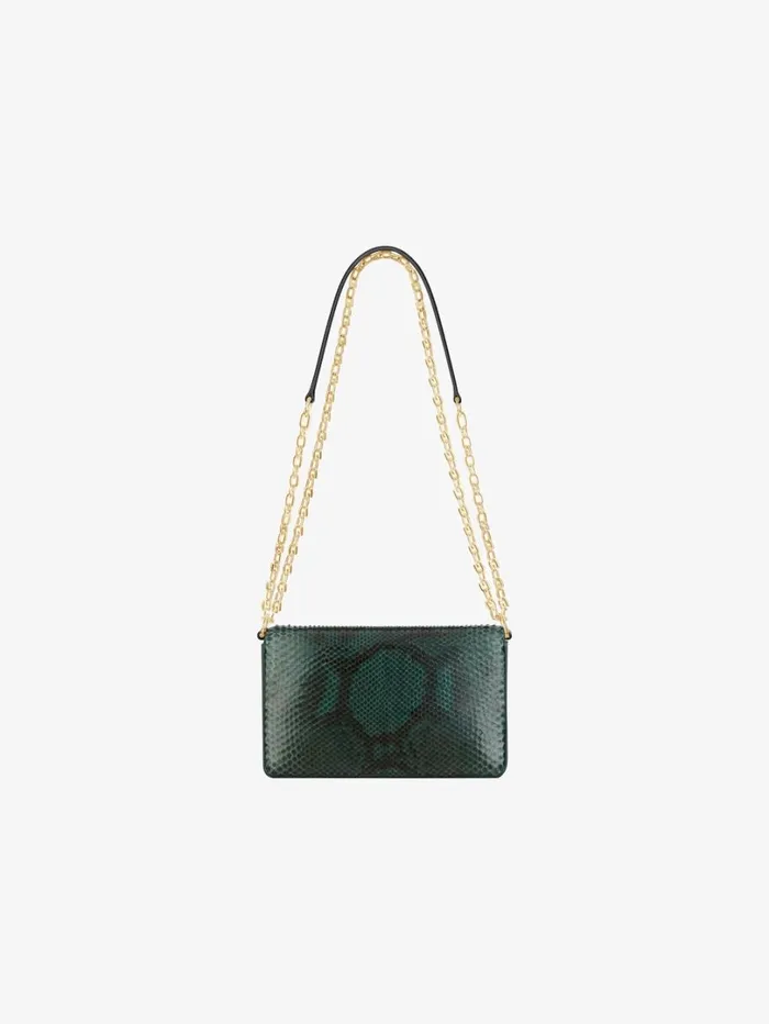 Givenchy Small 4G Bag In Python With Chain Dark Green Women Crossbody Bags Givenchy Small 4G Bag In Python With Chain Dark Green Women Crossbody Bags