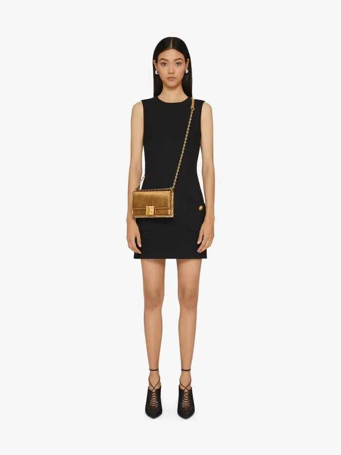 Givenchy Small 4G Bag In Python With Chain Golden Women Crossbody Bags Givenchy Small 4G Bag In Python With Chain Golden Women Crossbody Bags