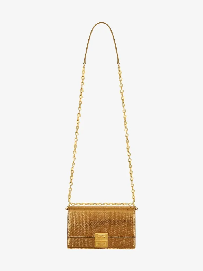Givenchy Small 4G Bag In Python With Chain Golden Women Crossbody Bags Givenchy Small 4G Bag In Python With Chain Golden Women Crossbody Bags