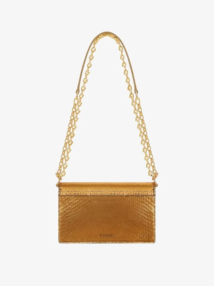 Givenchy Small 4G Bag In Python With Chain Golden Women Crossbody Bags Givenchy Small 4G Bag In Python With Chain Golden Women Crossbody Bags