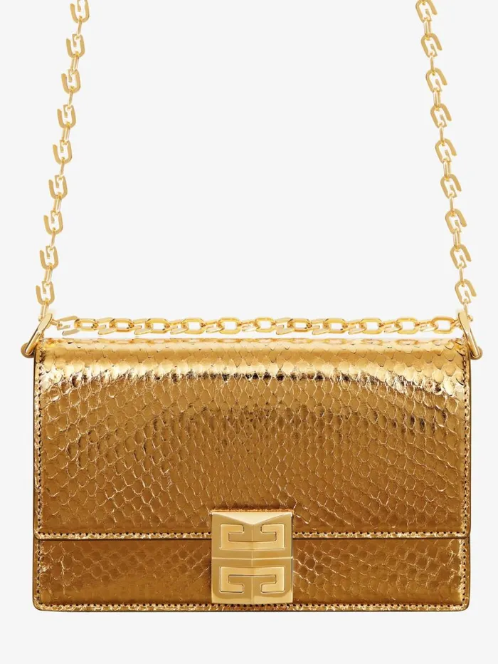 Givenchy Small 4G Bag In Python With Chain Golden Women Crossbody Bags Givenchy Small 4G Bag In Python With Chain Golden Women Crossbody Bags